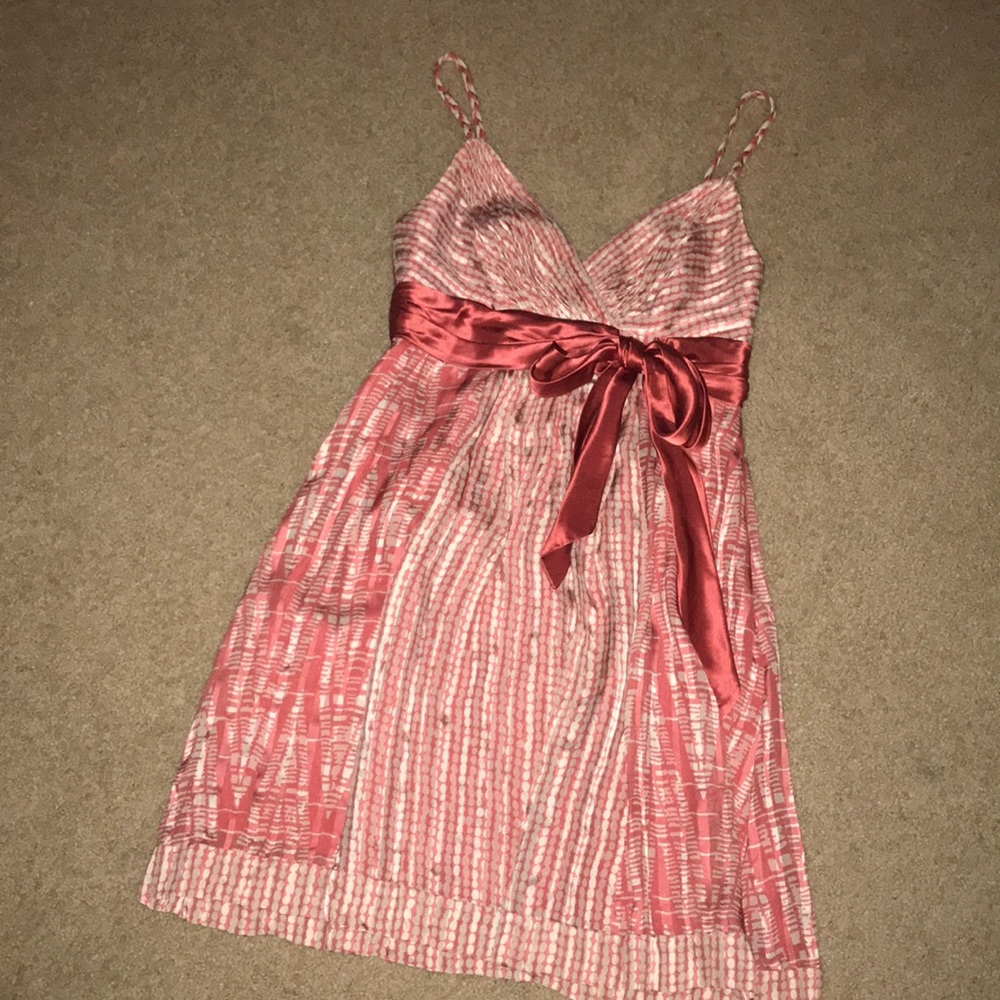 BCBG Maxazria Coral printed silk dress